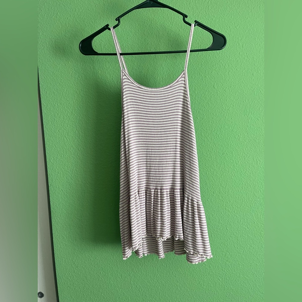 American Eagle tank top, striped, pink